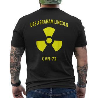 Uss Abraham Lincoln Cvn72 Rad Men's Back Print T-shirt | Mazezy