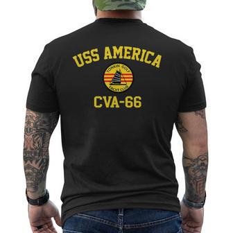 Uss America Cva66 Tonkin Gulf Yacht Club Men's Back Print T-shirt | Mazezy