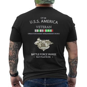 Uss America Desert Storm Veteran Men's Back Print T-shirt | Mazezy