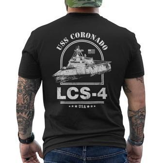 Uss Coronado Lcs-4 Mens Back Print T-shirt - Monsterry AU