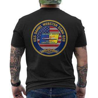 Uss Daniel Webster Ssbn626 Submarine Men's Back Print T-shirt | Mazezy