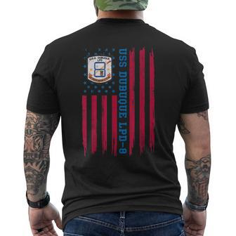 Uss Dubuque Lpd8 Amphibious Transport Dock Ship Veteran Day Men's Back Print T-shirt | Mazezy
