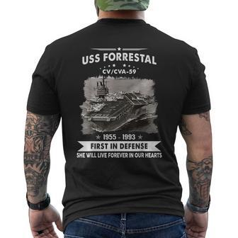 Uss Forrestal Cv 59 Cva 59 Forest Fire Men's Back Print T-shirt
