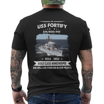 Uss Fortify Mso446 Mens Back Print T-shirt - Monsterry