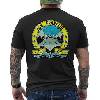 Uss Franklin Aircraft Carrier Cv-13 Aircraft Carrier Mens Back Print T-shirt - Thegiftio UK