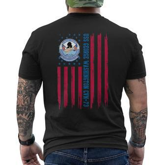 Uss George Washington Cvn 73 Aircraft Carrier Veteran Day Men's Back Print T-shirt | Mazezy
