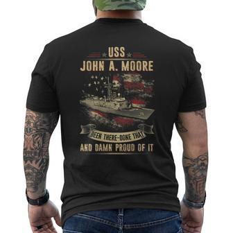 Uss John A Moore Ffg19 Mens Back Print T-shirt - Thegiftio UK
