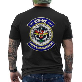 Uss John F Kennedy Cv67 Not Forgotten Emblem Mens Back Print T-shirt - Thegiftio UK