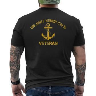 Uss John F Kennedy Cvn-79 Aircraft Carrier Veteran Vintage Mens Back Print T-shirt - Thegiftio