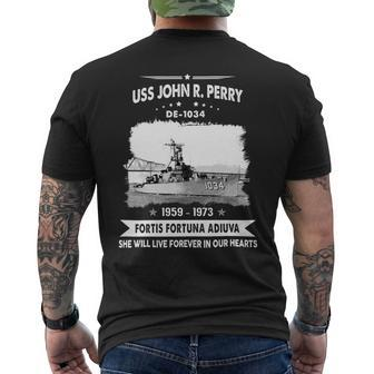 Uss John R Perry De 1034 Mens Back Print T-shirt - Monsterry DE