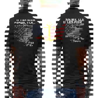 Uss Lewis B Puller Ffg-23 Frigate Veterans Father Grandpa Men's T-shirt Back Print | Mazezy