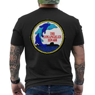 Uss Los Angeles Ssn-688 Nuclear Attack Submarine Men's T-shirt Back Print | Mazezy