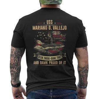 Uss Mariano G Vallejo Ssbn658 Men's Back Print T-shirt | Mazezy