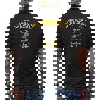 Uss Minneapolis Ca36 Men's Back Print T-shirt | Mazezy
