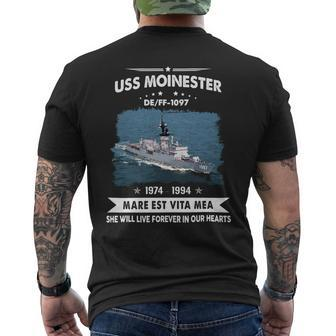 Uss Moinester Ff 1097 Mens Back Print T-shirt - Monsterry AU