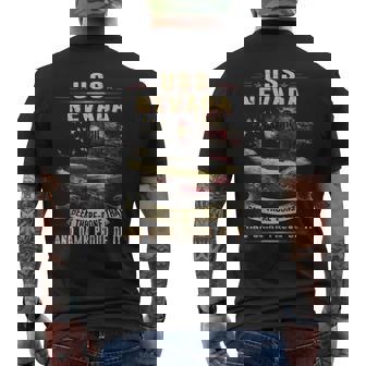 Uss Nevada Ssbn733 Mens Back Print T-shirt - Thegiftio