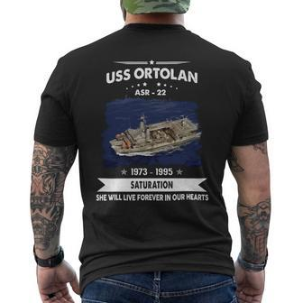Uss Ortolan Asr 22 Mens Back Print T-shirt - Monsterry CA