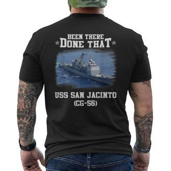 Uss San Jacinto Cg56 Navy Ships Men's Back Print T-shirt | Mazezy