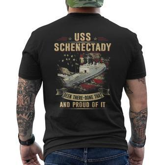 Uss Schenectady Lst1185 Men's Back Print T-shirt | Mazezy