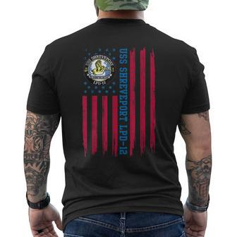 Uss Shreveport Lpd12 Amphibious Transport Dock Ship Veteran Men's Back Print T-shirt | Mazezy
