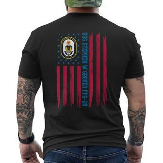 Uss Stephen W Groves Ffg29 Class Frigates Ship American Men's Back Print T-shirt | Mazezy