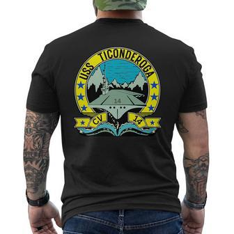 Uss Ticonderoga Aircraft Carrier Cv-14 Aircraft Carrier Mens Back Print T-shirt - Thegiftio UK