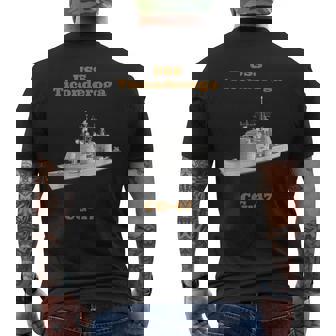 Uss Ticonderoga Cg47 Navy Sailor Veteran Gift Mens Back Print T-shirt - Thegiftio UK