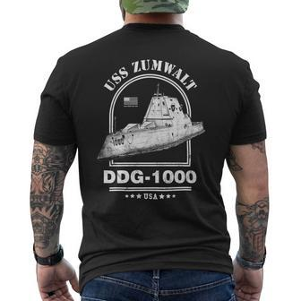 Uss Zumwalt Ddg-1000 Mens Back Print T-shirt - Monsterry UK