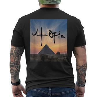 Utopia Rap Trap Hip Hop Music Men's T-shirt Back Print - Seseable
