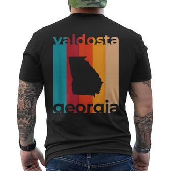 Valdosta Georgia Retro Cutout Ga Souvenir Men's T-shirt Back Print | Mazezy DE