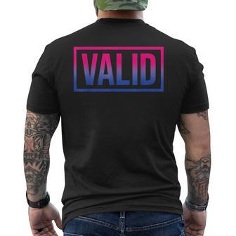 Valid Bisexual Pride Proud Flag Colors Lgbt - Bi Gift Idea Mens Back Print T-shirt | Mazezy