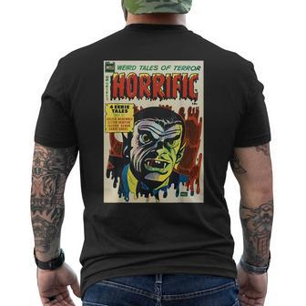 Vampire Halloween Horror Vintage Comic Book Retro Halloween Men's T-shirt Back Print | Mazezy