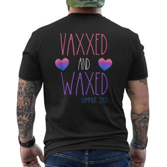 Vaxxed And Waxed Summer 2021 Bisexual Pride Stuff Cute Men's T-shirt Back Print | Mazezy CA