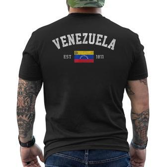 Venezuela Est 1811 Venezuelan Flag Independence Day Men's T-shirt Back Print - Monsterry UK