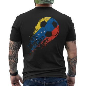 Venezuela Soccer Venezuelan Flag Pride Soccer Player Mens Back Print T-shirt | Mazezy AU