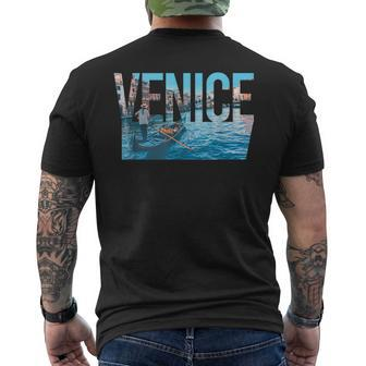 Venice Venezia Italy Gondola Rialto Bridge Men's T-shirt Back Print | Mazezy