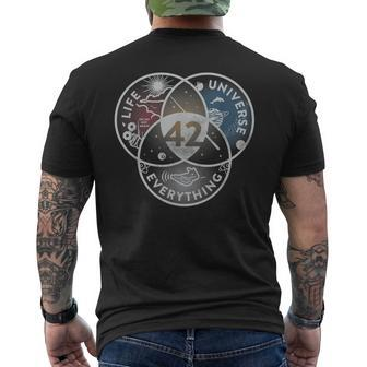 Venn Diagram Life The Universe And Everything - 42 Life Mens Back Print T-shirt - Monsterry CA