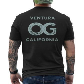 Ventura California Og Original Gangster Town Pride Mens Back Print T-shirt | Mazezy