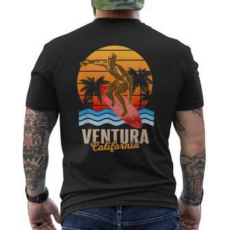 Ventura California Surfer Pride Vacation Travel Tourist Gift Mens Back Print T-shirt | Mazezy