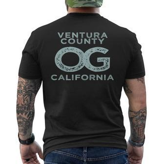 Ventura County California Og Original Gangster Town Pride Mens Back Print T-shirt | Mazezy