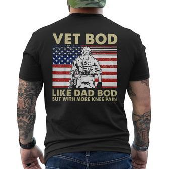 Vet Bod Like Dad Bod But With More Knee Pain Dad Life Mens Back Print T-shirt - Thegiftio UK