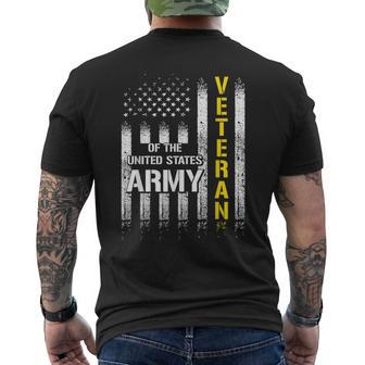 Veteran Of United States Us Army American Flag Men's T-shirt Back Print - Seseable