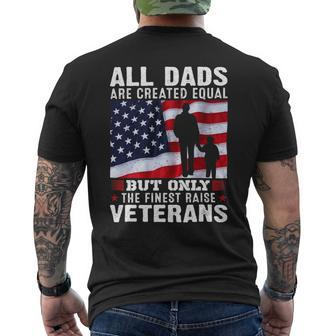 Veteran Vets Soldier Honor Duty America Dad Of A Veterans Mens Back Print T-shirt - Monsterry AU