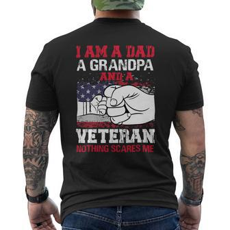 Veteran Vets Soldier Honor Duty America Grandpa Veterans Mens Back Print T-shirt - Monsterry AU