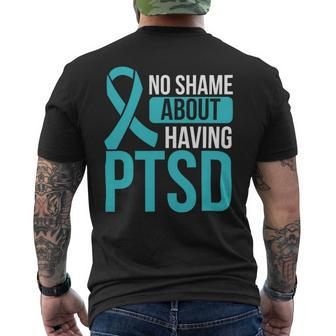 Veteran Vets Soldier Veteran No Shame About Having Ptsd Awareness Veterans Mens Back Print T-shirt - Monsterry UK