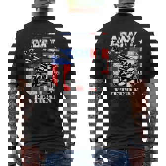 Veteran Vets Thank You Army Veteran American Flag Heart Military Veterans Mens Back Print T-shirt - Monsterry