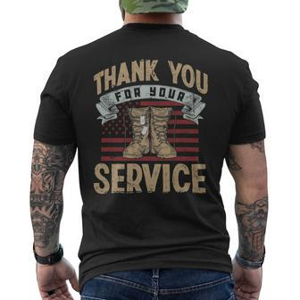 Veteran Vets Thank You For Your Service Veterans Day Veterans Mens Back Print T-shirt - Monsterry DE