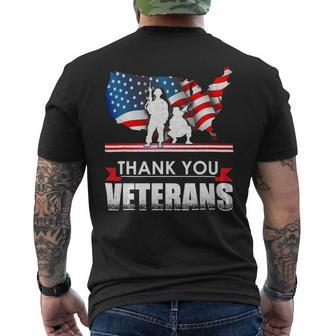 Veteran Vets Thank You Veterans American 280 Veterans Mens Back Print T-shirt - Monsterry CA