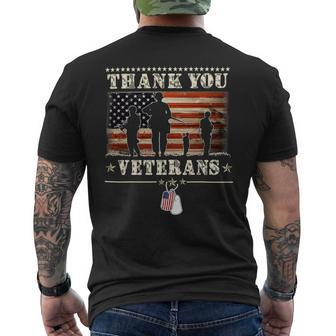 Veteran Vets Thank You Veterans Proud Veteran Day 321 Veterans Mens Back Print T-shirt - Monsterry CA