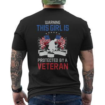 Veteran Vets This Girl Is Protected By A Veteran 4Th Of July Veterans Mens Back Print T-shirt - Monsterry CA